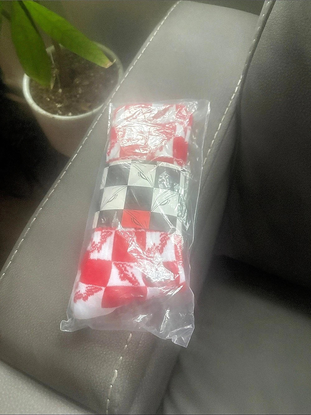 Chrome hearts Red & White Geometric Socks NWT